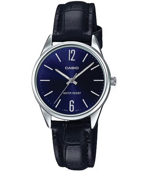 Reloj Casio De Pulso LTP-V005 · Navy Dial · Arabic Numerals