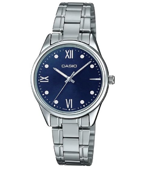 Reloj Casio De Pulso LTP-V005 · Navy Dial · Roman Numerals