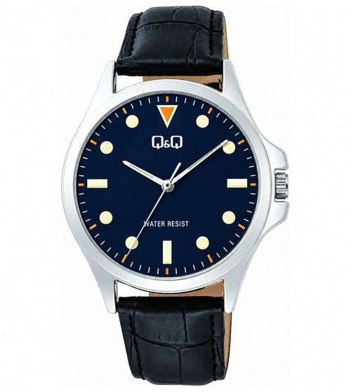 Reloj Q&Q De Pulso Q-MPL025 · Navy Dial · Orange Accents